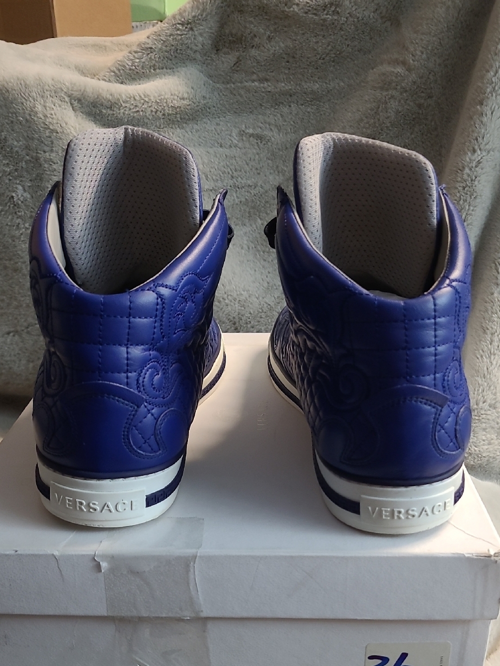 Versace Italian Leather Sneakers Mens U.S. 12 / 45 - Picture 2 of 11